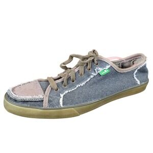 Sanuk Men Casual Sneaker Shoe Size 8 Everyday Walking Gray Fabric Canvas